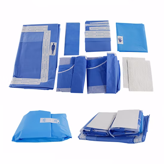 Pacote/conjunto/kit de campo para angiografia cardiovascular descartável estéril